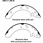 RBS 696 Relined Brake Shoes: 8
