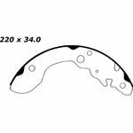 RBS 710 Relined Brake Shoes: 8.66