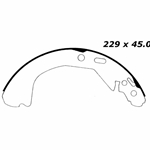 RBS 720R Relined Brake Shoes: 8.86