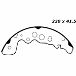 RBS 738 Relined Brake Shoes: 8.66