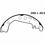 RBS 753 Relined Brake Shoes: 7.88