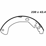 RBS 795 Relined Brake Shoes: 9.06