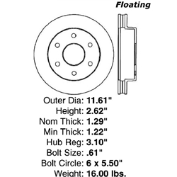 Click here to view larger image A high quality, direct fit OE replacement brake disc.