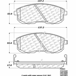 Click here to view larger image D0653 Ceramic Disc Brake Pads: Front - Infiniti, Nissan, Suzuki
