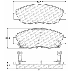 Click here to view larger image D0465 Ceramic Disc Brake Pads: Front - Acura, Honda