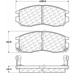 Click here to view larger image D0484 Ceramic Disc Brake Pads: Front - Chrysler, Dodge, Eagle, Mitsubishi, Plymouth