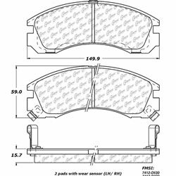D0530 Ceramic Disc Brake Pads: Front - Dodge, Eagle, Mitsubishi , Plymouth
