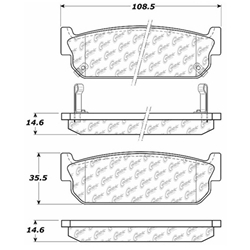 D0588 Ceramic Disc Brake Pads: Rear - Infiniti SUV