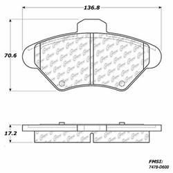 D0600 Ceramic Disc Brake Pads: Front - Ford, Mercury