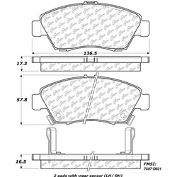 D0621 Ceramic Disc Brake Pads: Front - Acura, Honda
