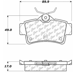 Click here to view larger image D0627 Ceramic Disc Brake Pads: Rear - Mustang