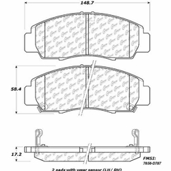 Click here to view larger image D0787 Ceramic Disc Brake Pads: Front - Acura, Honda
