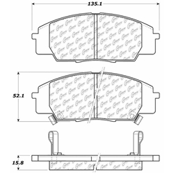 Click here to view larger image D0829 Ceramic Disc Brake Pads: Front - Acura, Honda