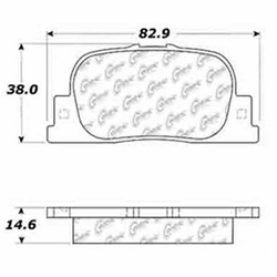 Click here to view larger image D0835 Ceramic Disc Brake Pads: Rear - Lexus, Scion, Toyota