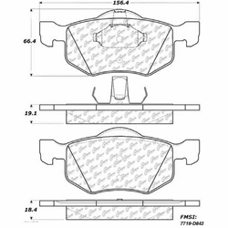 Click here to view larger image D0843 Ceramic Disc Brake Pads: Front - Ford SUV, Mazda SUV, Mercury SUV