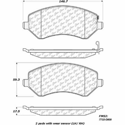 Click here to view larger image D0856 Ceramic Disc Brake Pads: Front - Chrysler Van, Dodge Van, Jeep SUV