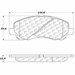 Click here to view larger image D0866 Ceramic Disc Brake Pads: Front - Chrysler, Dodge, Jeep SUV, Mitsubishi, SUV