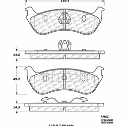 D0881 Ceramic Disc Brake Pads: Rear - Ford SUV