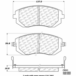 Click here to view larger image D0929 Ceramic Disc Brake Pads: Front - Saab, Subaru, SUV