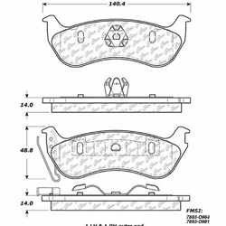 Click here to view larger image D0981 Ceramic Disc Brake Pads: Rear - Jeep SUV