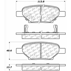 Click here to view larger image D1033 Ceramic Disc Brake Pads: Rear - Chevrolet, Pontiac, Saturn