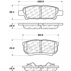 Click here to view larger image D1037 Ceramic Disc Brake Pads: Rear - Chrysler, Dodge, Jeep SUV, Mitsubishi