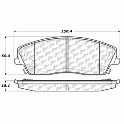 Click here to view larger image D1056 Ceramic Disc Brake Pads: Front - Chrysler, Dodge