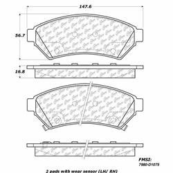 Click here to view larger image D1075 Ceramic Disc Brake Pads: Front - Buick, SUV, Chevrolet SUV, Pontiac, SUV, Saturn SUV