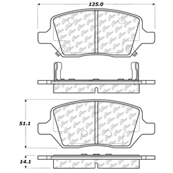 Click here to view larger image D1093 Ceramic Disc Brake Pads: Rear - Buick SUV, Chevrolet SUV, Pontiac SUV, Saturn SUV