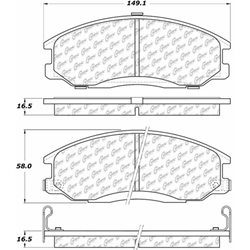Click here to view larger image D1097 Ceramic Disc Brake Pads: Front - Kia Van