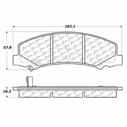 Click here to view larger image D1159 Ceramic Disc Brake Pads: Front - Buick, Cadillac, Chevrolet