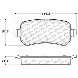 Click here to view larger image D1326 Ceramic Disc Brake Pads: Rear - Chrysler Van, Dodge Van