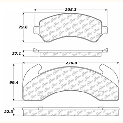 D0225 High Heat Formulation Disc Brake Pad Set - Chevrolet, GMC, International, Truck