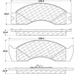D0411 High Heat Formulation Disc Brake Pad Set - Ford Pickup, Van