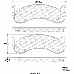 Click here to view larger image D0786A Thick High Heat Formulation Disc Brake Pad Set