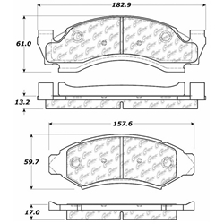 D0360 Semi-Met Disc Brake Pads: Front - Ford Pickup. SUV, Van
