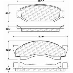 D0050A Semi-Met Disc Brake Pads: Front - Ford, Pickup, SUV, Van, Lincoln, Mercury