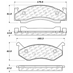 Click here to view larger image D0123 Semi-Met Disc Brake Pads: Front - Chrysler, Dodge, Pickup, Van, Plymouth, Pickup