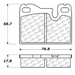 Click here to view larger image D0445 Semi-Met Disc Brake Pads: Rear - Porsche