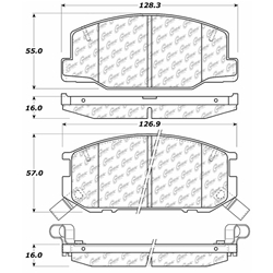 Click here to view larger image D0245 Semi-Met Disc Brake Pads: Front - Toyota