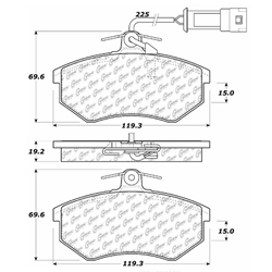 Click here to view larger image D0290 Semi-Met Disc Brake Pads: Front - Audi, Volkswagen