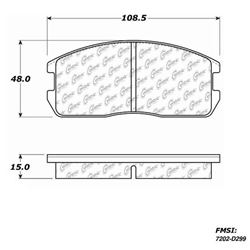 Click here to view larger image D0299 Semi-Met Disc Brake Pads: Front - Dodge, Eagle, Mitsubishi