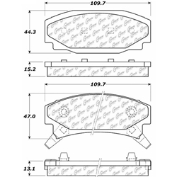 Click here to view larger image D0354 Semi-Met Disc Brake Pads: Rear - Buick, Cadillac, Oldsmobile