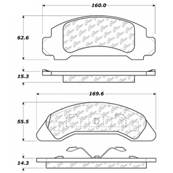 Click here to view larger image D0326 Semi-Met Disc Brake Pads: Front - Ford Pickup, SUV, Van
