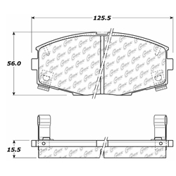 D0435 Semi-Met Disc Brake Pads: Front - Toyota