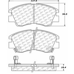 D0349 Semi-Met Disc Brake Pads: Front - Dodge Pickup, Van, Mitsubishi Pickup, Van