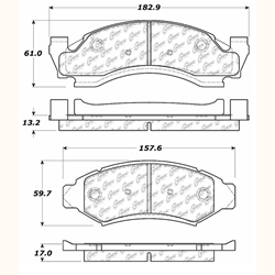 Click here to view larger image D0375 Semi-Met Disc Brake Pads: Front - Ford Pickup, SUV, Van