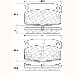D0378 Semi-Met Disc Brake Pads: Rear - Pontiac