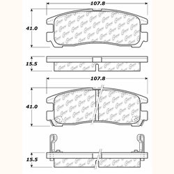 D0383 Semi-Met Disc Brake Pads: Rear - Chrysler, Dodge, Eagle, Mitsubishi