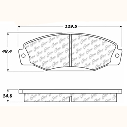 D0393 Semi-Met Disc Brake Pads: Front - Dodge, Eagle
